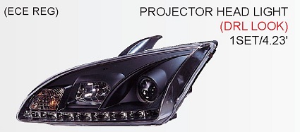 Devil Eye farovi FORD FOCUS II 4V/5V Hrom.CRNI 05-07